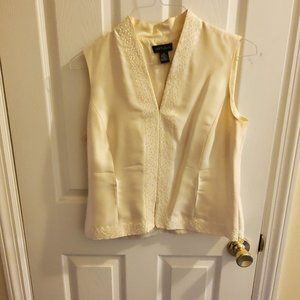 Low Cut Blouse with Decorative Collar